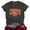 Dark Gray, variant on Women's Festive Holiday Short Sleeve Tee Casual Crew Neck Christmas Cheer T-Shirt