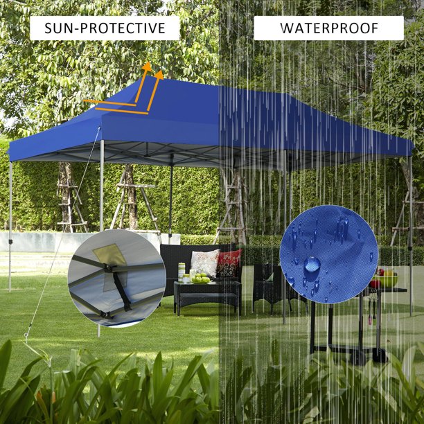 Gymax 10'x20' Pop up Canopy Tent Folding Heavy Duty Sun Shelter