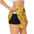 thumbnail image 3 of Lsque Honeycombs Printed Women's Running Shorts with Liner Pockets,Elastic Quick Dry Workout Athletic Gym Yoga Shorts,Womens High Waist Shorts-, 3 of 9