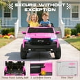 thumbnail image 5 of iYofe 24V 2 Seater Ride on Toy, Licensed Chevrolet Silverado, Ride on Truck Car w/ Remote, 4 Wheel Suspension, Bluetooth, Pink, 5 of 9