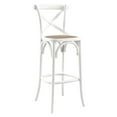 thumbnail image 2 of Modway Gear 43.5" Modern Style Rattan and Elm Wood Bar Stool in White Finish, 2 of 10