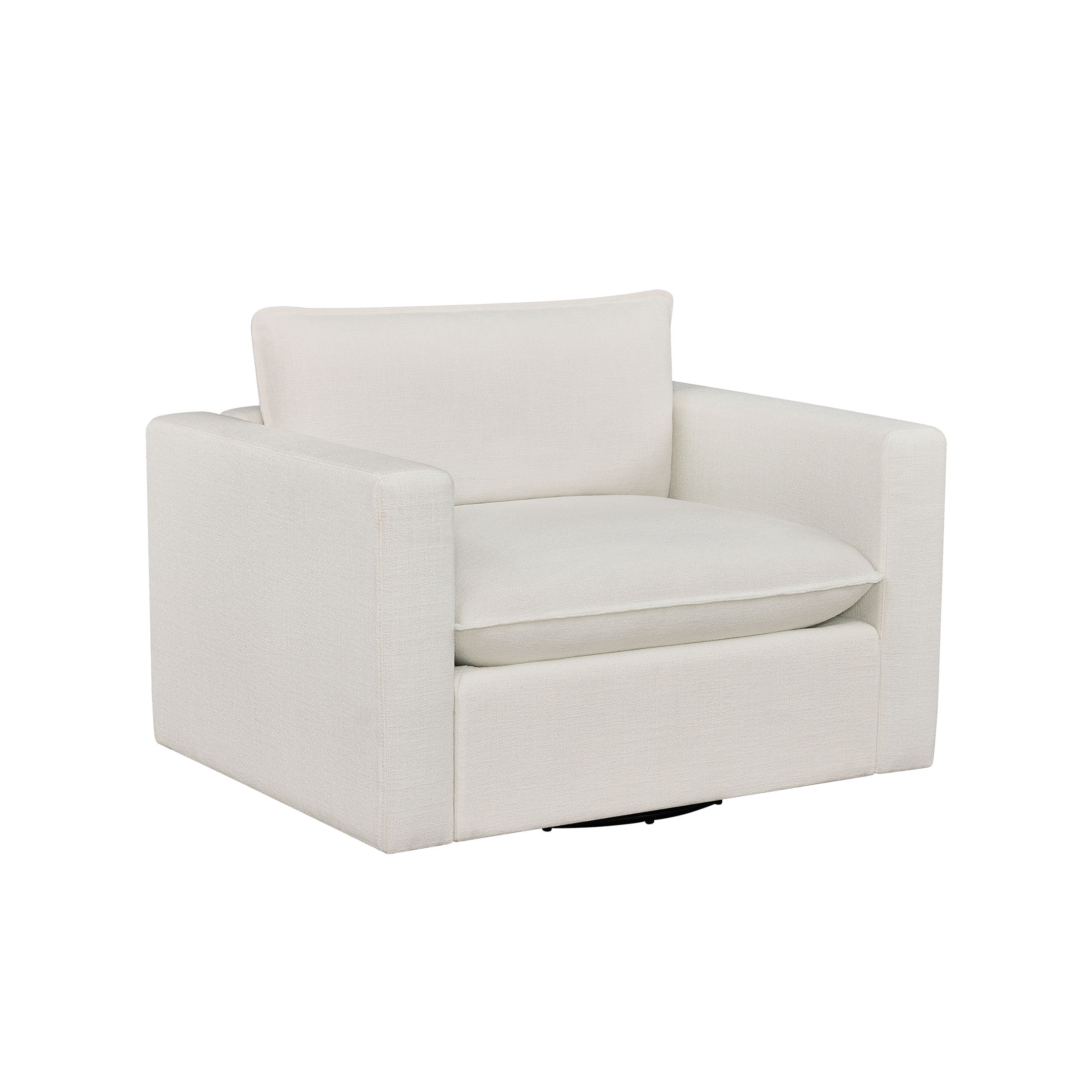 Better Homes and Gardens Weston Cloud Swivel Accent Chair, White