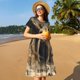 thumbnail image 4 of Disketp Ancient Skull Cave Landscape para Vestido de Manga Corta para Mujeres, Vestidos de Verano para Mujeres, Casual y Holgado para la Playa, 4 of 6