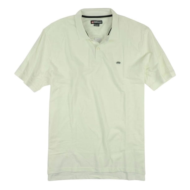 Ecko Unltd. Polo de rugby de color sólido Wallburner para hombre, blanco, pequeño