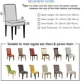 thumbnail image 6 of Dining Room Chair Covers Set of 6, Stretch Parsons Chair Slipcovers Removable Washable Spandex Printed Chair Seat Protector Cover for Hotel, Office, Ceremony, Banquet, Wedding Party (Leaves Pattern), 6 of 6
