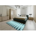 thumbnail image 5 of Ahgly Company Machine Washable Indoor Square Transitional Aquamarine Stone Green Area Rugs, 3' Square, 5 of 7
