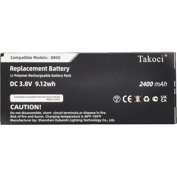 Replacement Battery for Battery for Cisco  CP-8821, CP-8821-EX-K9-BUN, CP-8821-K9-BUN, Wireless IP Phone 8821 3.8V/2400mA