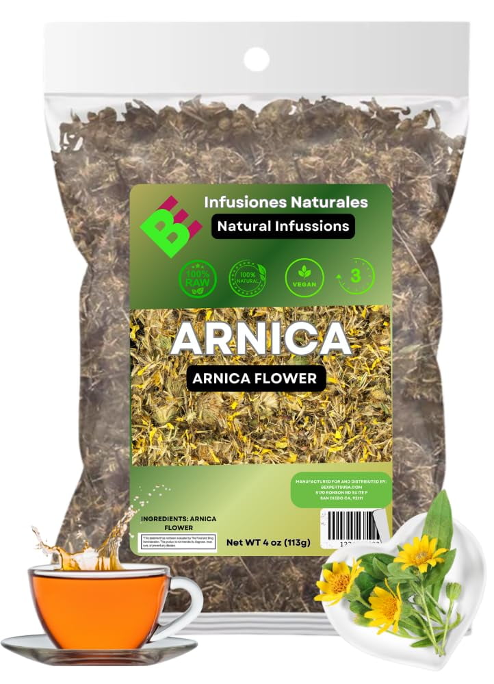 4oz Arnica Flowers Dried Leaves, Arnica Hierba, Arnica Flowers Herbal Tea by 1400s Spices - Walmart.com 4oz Arnica Flowers Dried Leaves, Arnica Hierba, Arnica Flowers Herbal Tea by 1400s Spices - Walmart.com