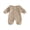 Khaki, variant on Loicainy Infant Baby Girl Plaid Romper 3 6 9 12 18 Month Casual Button Down Doll Collar Long Sleeve Infant Jumpsuit