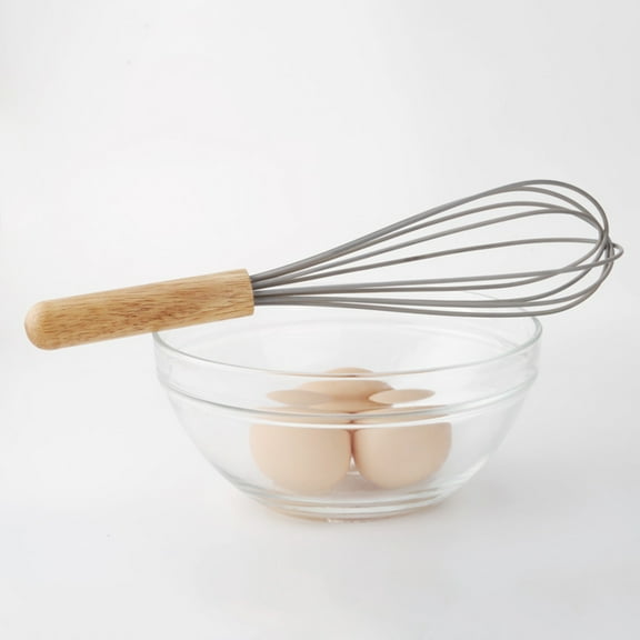 Masteelf 4pcs Wooden Handle Egg Cream Whisk Mixer Kitchen Gadget