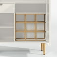 thumbnail image 2 of Modern Mini Bar Cabinet for Home - Coffee Station & Liquor Storage with Drawer, White, 2 of 8