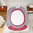thumbnail image 5 of jejeloiu Cincinnati Full Size Sheets,Ball Game Lover Bed Sheets,Baseball Sport City Sheet Sets For Children,Super Cozy Room Decor,4-Piece, 5 of 6