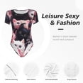 thumbnail image 4 of Kdxio Cute Kittens Group Portrait for Women's Short-Sleeved Onesie Stylish Round Neck Pajamas Bodysuit Jumpsuit Nightwear-Large, 4 of 7