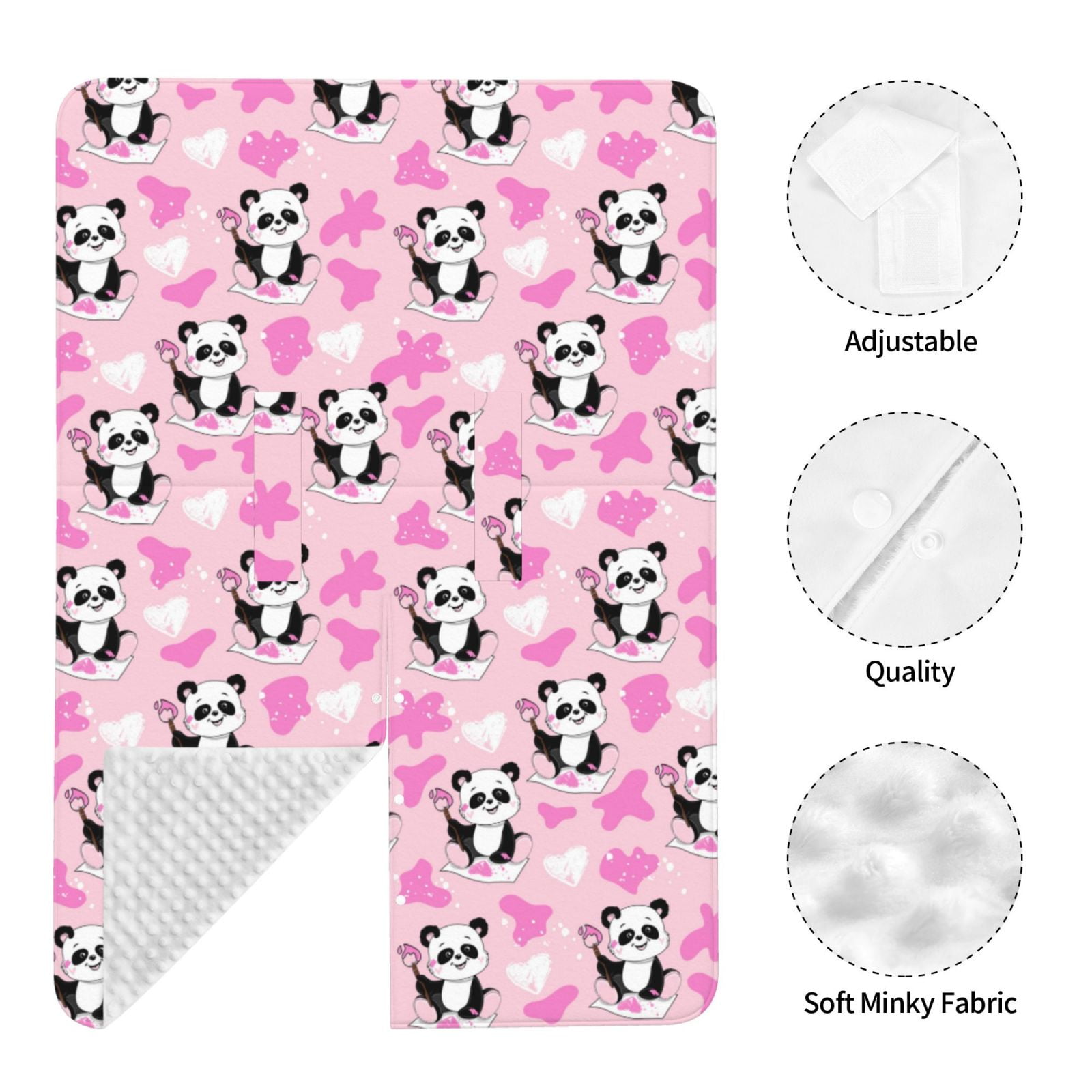 Car Seat Cover Baby - Funny Panda Draws A Heart Breathable Infant Car Seat Cover for Baby Carseat, Lightweight Comfort Baby Essentials Must Haves Newborn Stuff for Girl Boy