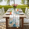 thumbnail image 4 of Table Runners 90 Inches Long Dress Scarves, Beach Coastal Farmhouse Coffee/Dining/Kitchen Table Runner for Living Room, Summer Nautical Coral Shell Botanical Vintage 13x90 Inch, 4 of 9