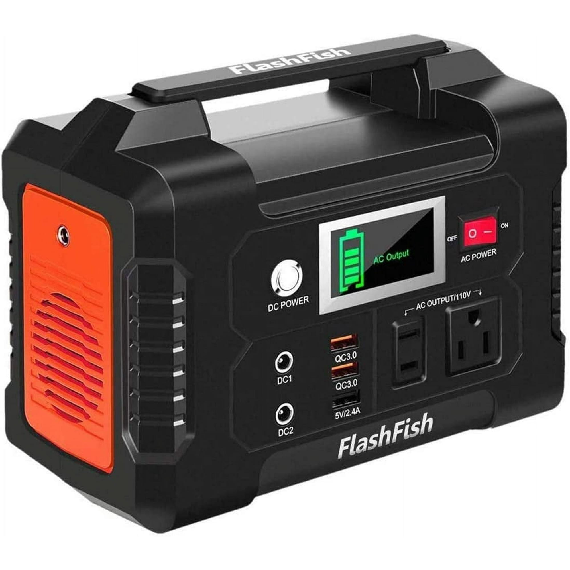 【新品未使用】FlashFish ポータブル電源 E200 40800mAh Flashfish 200W Portable Power Station, 40800mAh Solar Generator