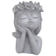 thumbnail image 3 of Maceta con forma de cara, macetas con forma de cara para interior y exterior, macetas de resina con drenaje Estilo B, 3 of 9