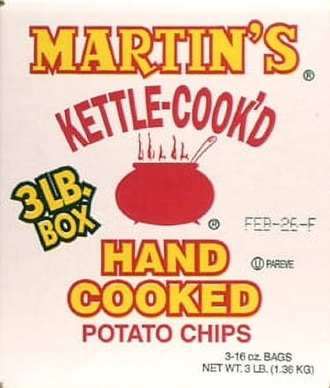 Martins Hand Cooked Potato Chips, 16 Oz., 3 Count
