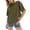 A-Army Green367, variant on XIAONU Women's Oversized Boyfriend Tee Round Neck Short Sleeve Curved Hem Top Soft Casual Daily Loungewear T-Shirt