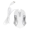 thumbnail image 1 of Computer Mouse Wired, Long Service Life Wired Mouse 4 Game Buttons  For Office For Home White, 1 of 8