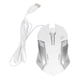thumbnail image 4 of Ratón con cable y puerto USB para juegos, oficina, negocios, luminoso, óptico, accesorios para computadora, blanco, 4 of 14
