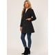 thumbnail image 3 of Abrigo largo elegante de invierno para mujer con cuello en V y un solo pecho Negro S, 3 of 6
