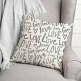 thumbnail image 3 of Creative Products Love Typography 18 x 18 Spun Poly Pillow, 3 of 3