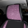 thumbnail image 3 of Blingbling Universal Fit Diamond Car Seat Covers, Colorful Rhinstone Front + Rear with 4 Pillow All Set Seat Covers (Pink), 3 of 9
