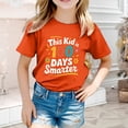 thumbnail image 2 of WMQPNNS 100 Days of School Shirt for Boys Girls Tops for Girls 10-12 Casual Short Sleeve Crewneck Tops Graphic Tees Spring Summer Outfits(Size 2-3 Years,Orange), 2 of 4