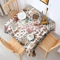 thumbnail image 2 of Football Patchwork Pattern Square Tablecloth,Waterproof Square Table Cover,Wipeable Spillproof Washable Table Cover for Home Kitchen Party Decor 60"x60"(152x152cm), 2 of 6