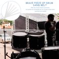 thumbnail image 3 of Milisten 6-Pack White Snare Drum Straps with Wire Strings, Plastic Mounting Parts for Professional Drum Belts, 3 of 5