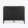 thumbnail image 1 of Crosley Furniture Asher Record Storage Media Console in Matte Black, 1 of 17