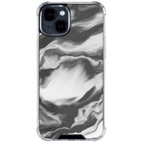 Skinit Grey Marble Ink iPhone 14 Plus Clear Case