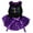 Black/Purple Sequins, variant on Petitebelle Eye Mask Mardi Gras Puppy Dog Dress (Black/Green LED, Small)