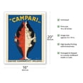 thumbnail image 2 of Campari - Davide Campari & Co. - Milano Italy - Vintage Advertising Poster by Leonetto Cappiello c.1921 - Fine Art Matte Paper Print (Unframed) 16x20in, 2 of 4