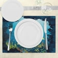 thumbnail image 3 of Ambesonne Ocean Place Mats Set of 4, Tropical Fishes and Reefs, Standard Size, Dark Blue, 3 of 6