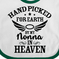 thumbnail image 4 of Inktastic Handpicked for Earth by My Nonna in Heaven with Angel Wings Boys or Girls Baby Bib, 4 of 4