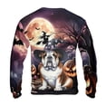 thumbnail image 2 of Spooky Halloween Night Witch Bulldog Glowing Pumpkins All Over Print 3D Sweatshirt Unisex Merch Dog Lover Gifts Idea - 12015, 2 of 6