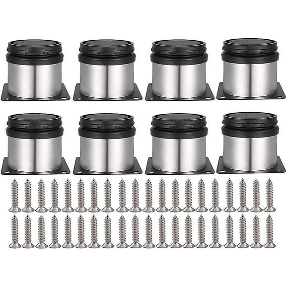 8 Piece Furniture Leg Adjustable Furniture Legs Screws Included Round Metal
