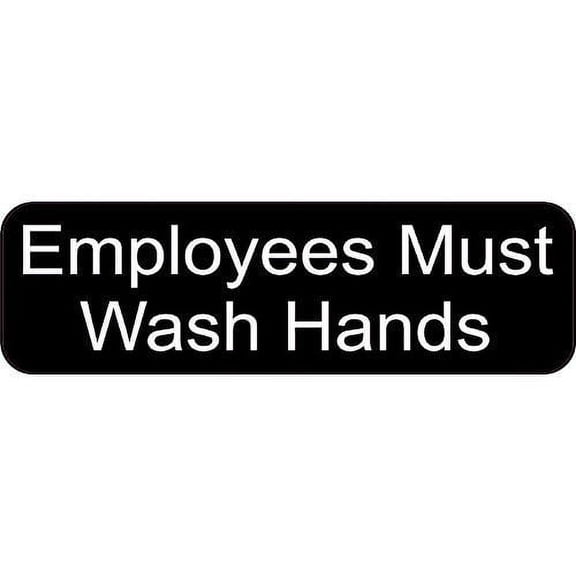 10in x 3in Employees Must Wash Hands Magnet