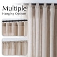 thumbnail image 5 of Curtainking Linen Curtains 96 Inch Length for Living Room Farmhouse Rod Pocket Back Tab Light Filtering Window Drapes for Bedroom Curtains Crude 2 Panels Taupe, 5 of 8