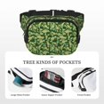 thumbnail image 5 of Honeii Crayfish Army Print Square Double Layer Waist Bag,Waist Belt Bag Fashion Fanny Women and Men,For Travel Running Hiking Walking, 5 of 9