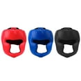 thumbnail image 4 of Soidarity Casco de kick boxing ajustable para un ajuste fácil y seguro Casco de kick boxing de cuero duradero Muay Thai Boxeo negro, 4 of 6