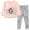 Grey / pink, variant on Gabby's Dollhouse Pandy Paws Cakey Cat MerCat Little Girls Pullover Fleece Sweatshirt & Leggings Outfit Grey / Pink 7-8