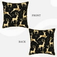 thumbnail image 3 of Kll Christmas Gold Deers Decorative Throw Pillow Covers Velvet Soft For Couch Sofa Bedroom Living Room Outdoor -18"X18", 3 of 8