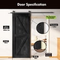 thumbnail image 3 of Homacer 5-in-1 Design 38'' W x 80'' H x 1-3/8'' D Solid Wood Barn Door, Finished and Unassembled, with Pre-drilled Holes for Easy Assemble and Pre-routed Groove, Interior Only (Black), 3 of 7