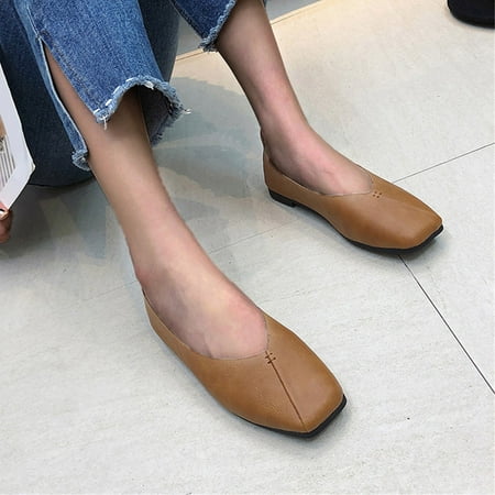 

ytjx fashion women s flat bottomed light shallow mouth casual single shoes