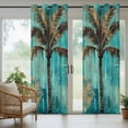thumbnail image 4 of Boho Coastal Beach Outdoor Curtains for Patio Waterproof,Windproof Privacy Curtains with Weighted Bottom,Summer Ocean Tropical Tree Flower Outside Drapes for Picnic Garage Yard Cabana 54"x95" 1 Panel, 4 of 8