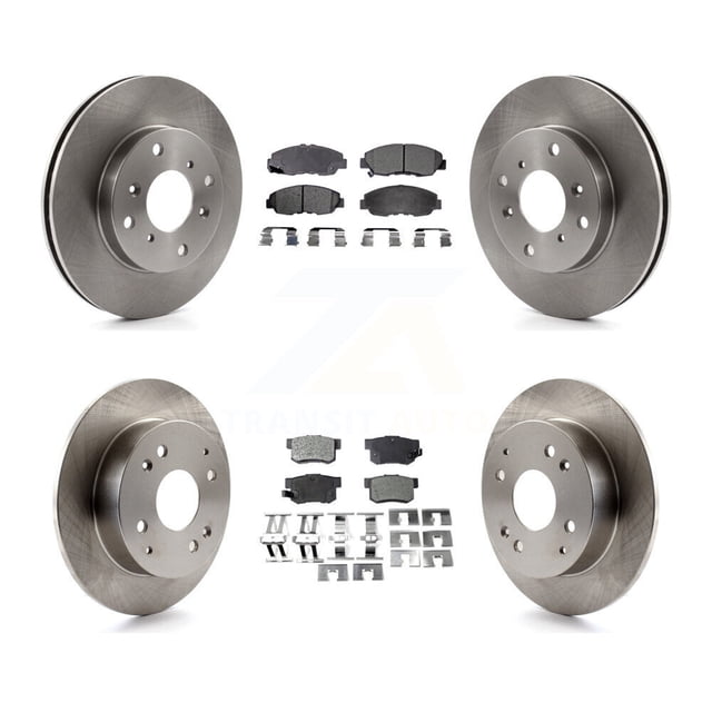Transit Auto Front Rear Disc Brake Rotors and Semi-Metallic Pads Kit for Car 1998-2002 Honda Accord Sedan with 2.3L K8F-101047