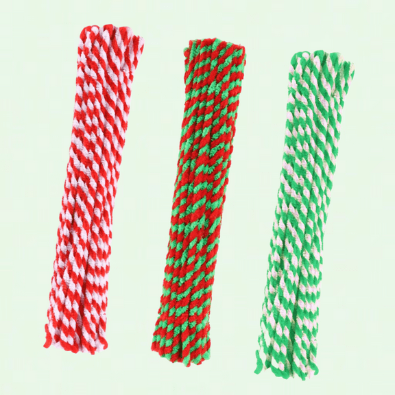 150pcs Christmas Chenille Stems, Bendable and Reusable Craft Pipe Cleaners for DIY Crafts, Decorations, and More